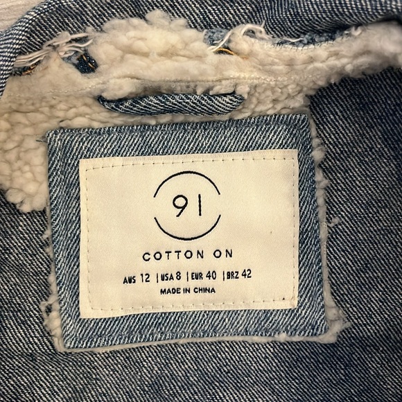 Cotton On Distressed Denim Jacket size 8 - Picture 2 of 7